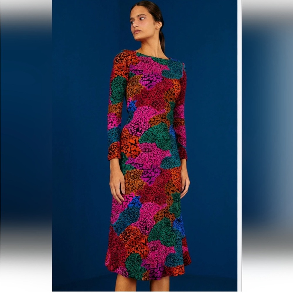 - Farmrio rainbow mix jersey dress